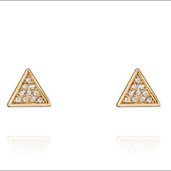 Chloe and Isabel triangle pave studs - Picture 6 of 6
